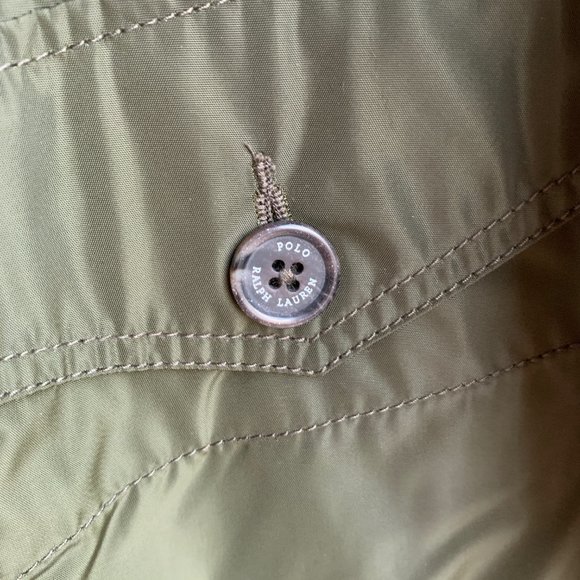 Polo Ralph Lauren Zip Down Combat Green Raincoat Jacket - Picture 4 of 12